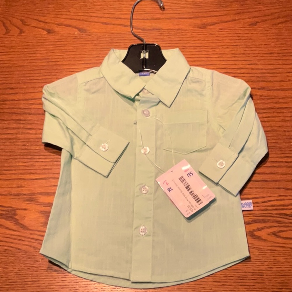 Rugged Butts Neo Mint Button Shirt New with tags